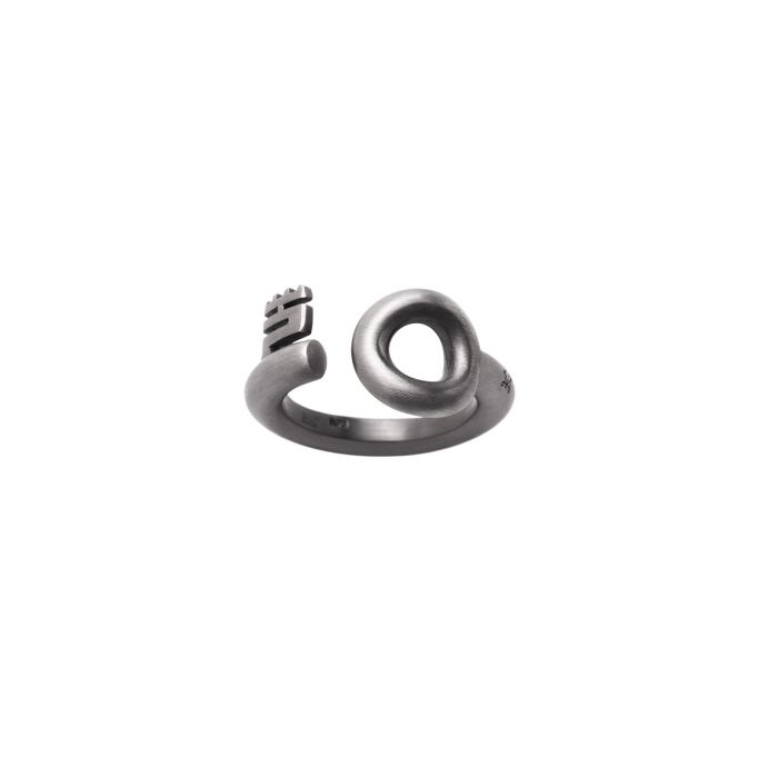 LA MARGINEDA MEDIEVAL JEWELS SILVER RING WITH BLACK RHODIUM LA MARGINEDA MEDIEVAL JEWELS SILVER RING WITH BLACK RHODIUM