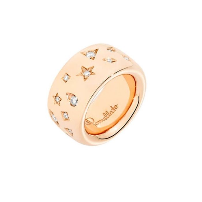 POMELLATO ICONICA ANELLO MAXI ORO ROSA E DIAMANTI POMELLATO ICONICA ANELLO MAXI ORO ROSA E DIAMANTI