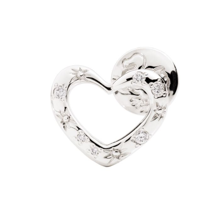 DODO ORECCHINO CUORE SILHUETTE E 6 DIAMANTI BIANCHI DODO ORECCHINO CUORE SILHUETTE E 6 DIAMANTI BIANCHI