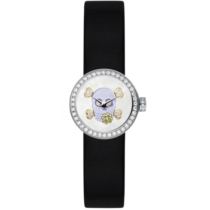 D DE DIOR 19MM TÊTE DE MORT PURPLE DIAMONDS