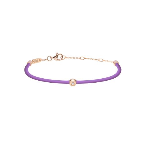 DJULA BRACELET SCOUBIDOU FLUO VIOLET DIAMANTS