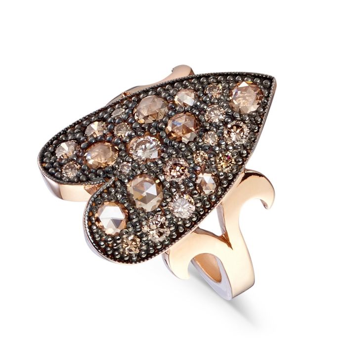 CERVERA ARABESQUE RING PINK GOLD DIAMONDS CERVERA ARABESQUE RING PINK GOLD DIAMONDS