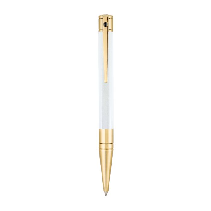 S.T DUPONT PEN BILLE D-INITIAL BLANC & DORÉ S.T DUPONT PEN BILLE D-INITIAL BLANC & DORÉ