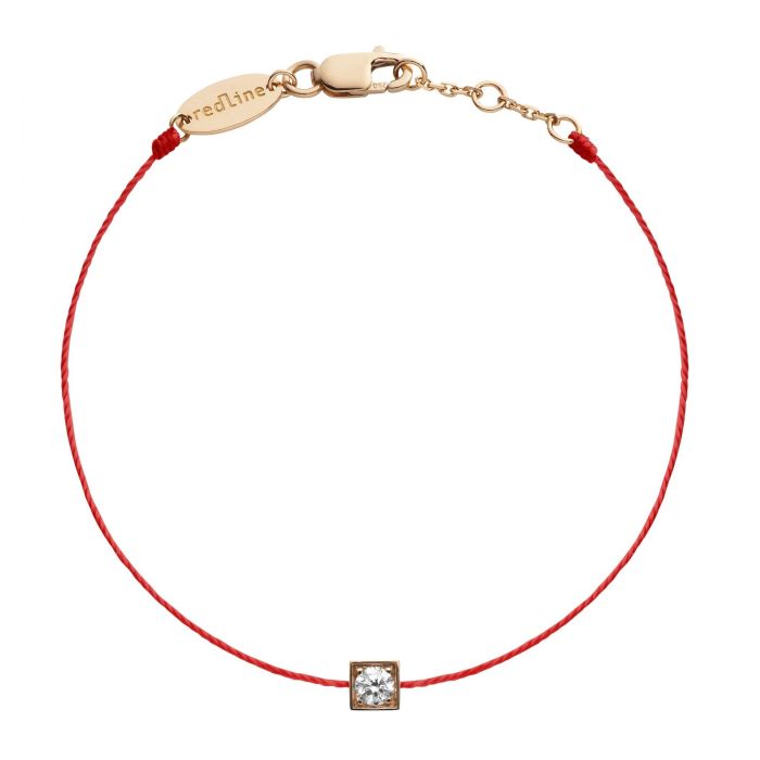RED LINE CUBE FEMME BRACELET ROUGE OR ROSE DIAMANT RED LINE CUBE FEMME BRACELET ROUGE OR ROSE DIAMANT