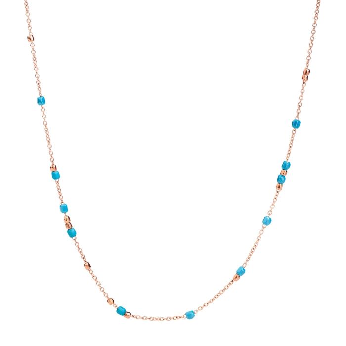 DODO MINI GRANELLI COLLANA ORO ROSA CERAMICA DODO MINI GRANELLI COLLANA ORO ROSA CERAMICA
