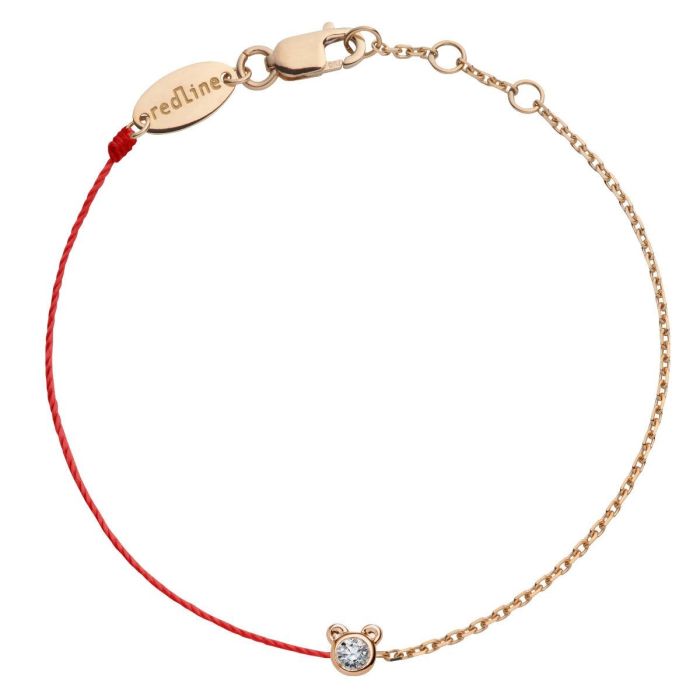RED LINE MINI PURE BEAR DOUBLE BRACELET OR ROSE DIAMANT RED LINE MINI PURE BEAR DOUBLE BRACELET OR ROSE DIAMANT