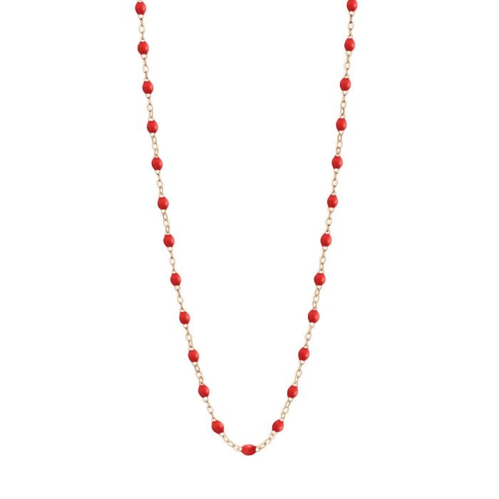 GIGI CLASSIQUE COLLIER OR ROSE COQUELICOT 42CM GIGI CLASSIQUE COLLIER OR ROSE COQUELICOT 42CM