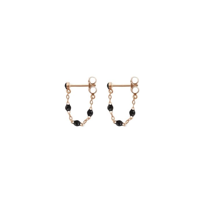 GIGI CLASSIQUE BOUCLES D'OREILLES OR ROSE NOIRE GIGI CLASSIQUE BOUCLES D'OREILLES OR ROSE NOIRE