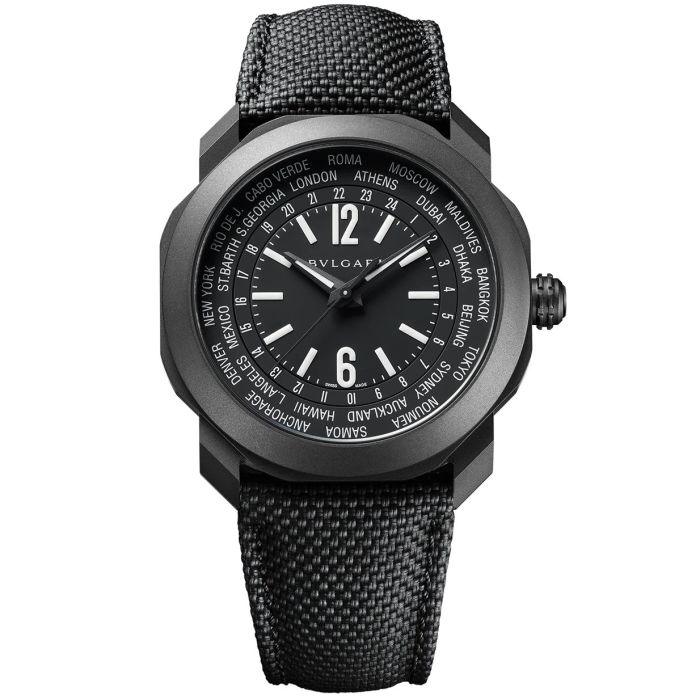 BULGARI OCTO ROMA WORLDTIMER 41MM BLACK BULGARI OCTO ROMA WORLDTIMER 41MM BLACK
