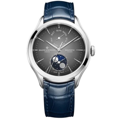 BAUME & MERCIER CLIFTON BAUMATIC MOON PHASE GREY 42MM