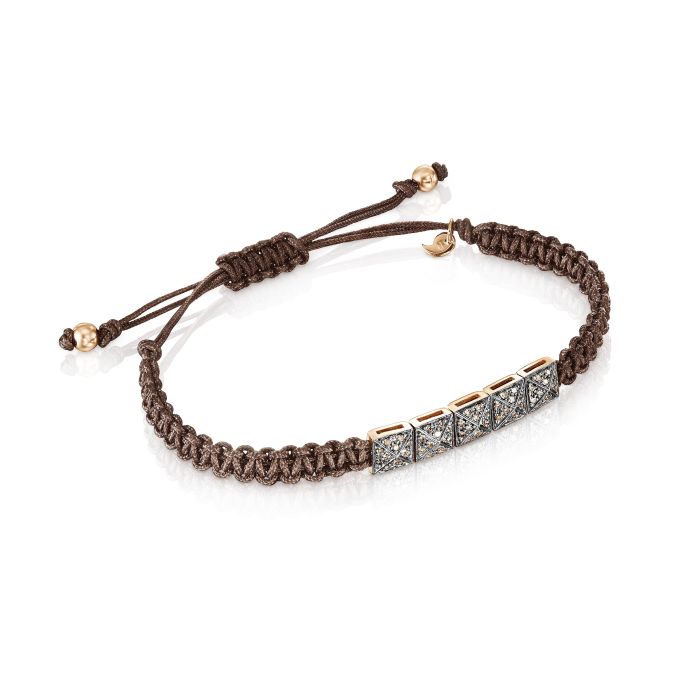 CERVERA CAMDEM PINK GOLD BRACELET BROWN DIAMONDS CERVERA CAMDEM PINK GOLD BRACELET BROWN DIAMONDS