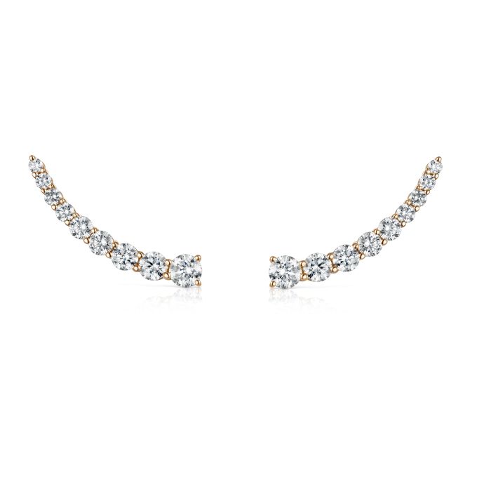 CERVERA PETIT FOUR PINK GOLD EARRINGS DIAMONDS CERVERA PETIT FOUR PINK GOLD EARRINGS DIAMONDS