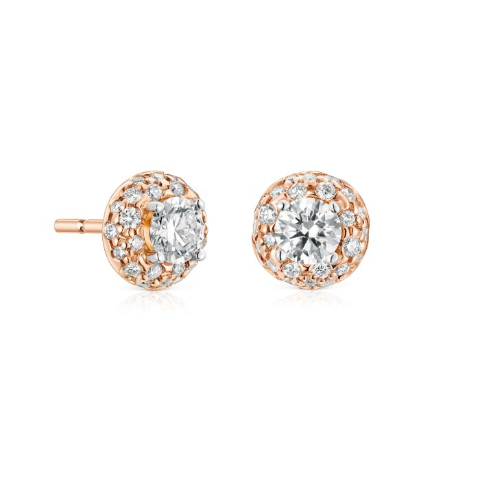 CERVERA PANIER PINK GOLD EARRINGS DIAMONDS CERVERA PANIER PINK GOLD EARRINGS DIAMONDS