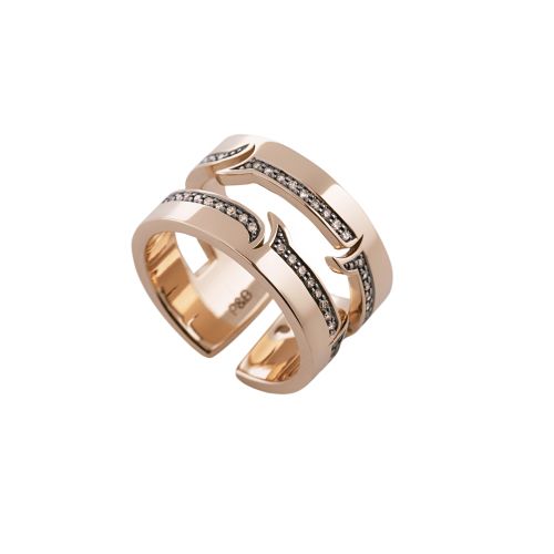 ESTRIPAGECS ANELL OR ROSA DIAMANTS BROWN