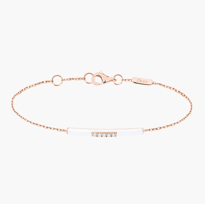 DJULA BRAÇELET MARBELLA BLANC OR ROSE DIAMANTS DJULA BRAÇELET MARBELLA BLANC OR ROSE DIAMANTS