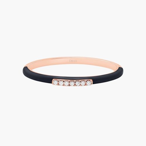 DJULA ALLIANCE MARBELLA NOIR OR ROSE DIAMANTS