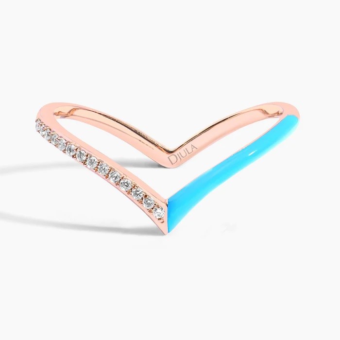 DJULA ALLIANCE MARBELLA V TURQUOISE OR ROSE DIAMANTS DJULA ALLIANCE MARBELLA V TURQUOISE OR ROSE DIAMANTS