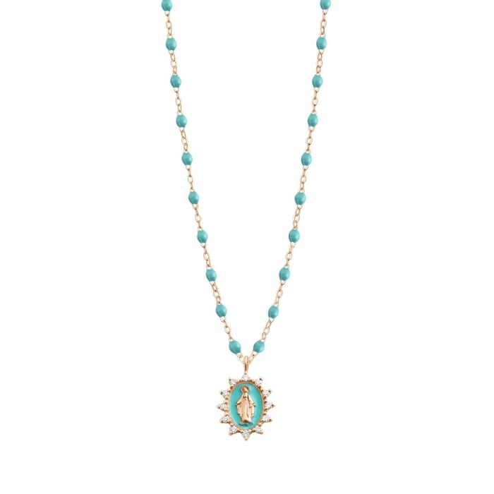 GIGI MADONE SUPRÊME COLLIER OR ROSE VERT TURQUOISE DIAMANTS GIGI MADONE SUPRÊME COLLIER OR ROSE VERT TURQUOISE DIAMANTS